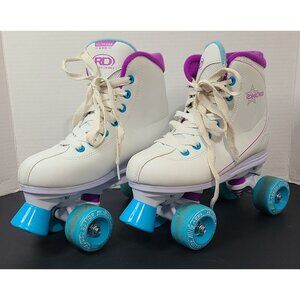 Roller Derby Roller Star 600 Skates White Blue Purple Women's Size 5